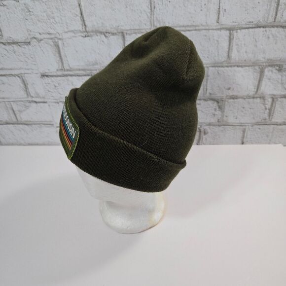 Warm Wisconsin boutique green winter hat - Picture 2 of 11